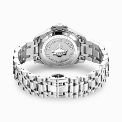 Best Sale Damenuhr Divine Silver mit schwarzem Zifferblatt und weißen Steinen Silber Damen Uhren|Damenuhren